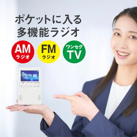 ポケットに入る携帯テレビ＆ラジオ テレビラジオ ラジオテレビ 3インチテレビ ワンセグテレビ 2電源方式 ポケットサイズ 防災グッズ 災害グッズ ポータブルラジオ ポータブルテレビ ポータブルテレビラジオ AMラジオ FMラジオ 散歩 休憩中 life-119-3wh