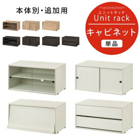 専用キャビネット 単品 おしゃれ ユニットシェルフ 5段 4段 3段 対応 ラック リビング 収納棚 スチール 約 幅 80センチ 奥行 40センチ 木製 ガラス 引き戸 フラップ 扉 コード穴 引き出し システム収納ラック クローゼット 寝室 ホワイト/オーク/ウォールナット LCB642295