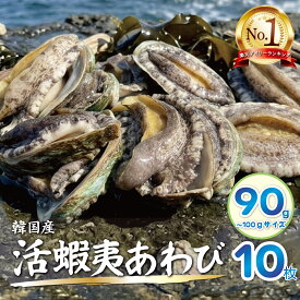 【活蝦夷あわび 90/100g】10枚入 送料無料 活あわび 刺身用 高級 海鮮 贅沢 ご褒美 グルメ 記念日 お取り寄せ BBQ パーティ 祝い 内祝い 誕生日 お中元 お歳暮 ギフト プレゼント 韓国産養殖