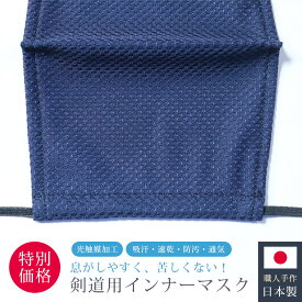 【特別価格】剣道用インナーマスク　手作り日本製　テトニットシルリード　光触媒加工