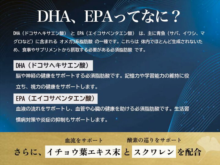楽天市場】☆送料無料☆ Hisanoイチョウ SQ DHA オメガ3‐6‐9 
