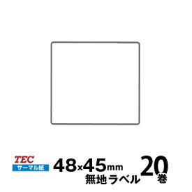 TEC(テック)純正 SL-6300 標準ラベル 10019041697 フリーラベル サーマル紙 サイズ 幅48mm×送り45mm 入り数 20巻 620 枚/巻 | 事務用品 事務 オフィス用品 業務用 業務用品 店舗 ラベル リフィル ラベルプリンター ラベルプリンタ 用紙 ラベルプリント |