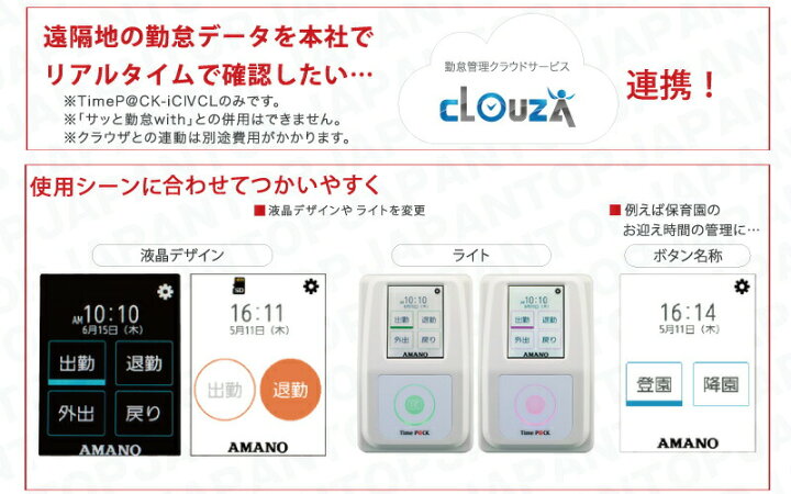 楽天市場】タイムレコーダー アマノ TIMEP@CK-iC IV CL タイムパックIC 