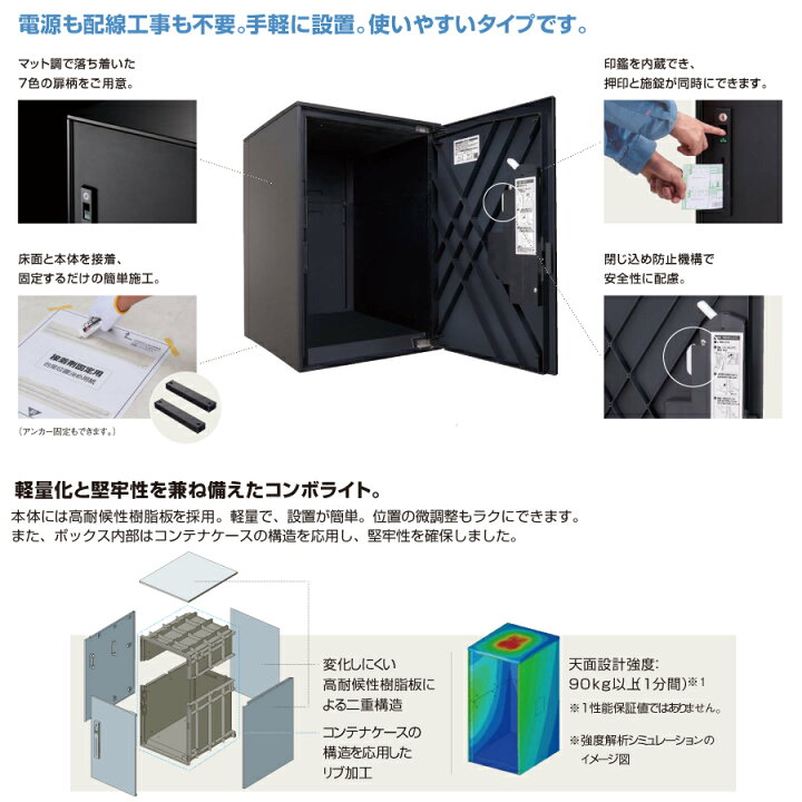 楽天市場】パナソニック 後付け用宅配ボックス コンボライト ミドル 