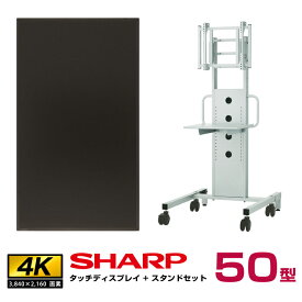 メーカー在庫限り 【セット商品】 シャープ SHARP タッチディスプレイ4K BIG PAD 50型 PN-HW501T ディスプレイスタンド ハヤミ工産 PH-815 | デジタルサイネージ 看板 液晶ディスプレイ タッチパネル 50インチ 液晶パネル オフィス用品 50v |