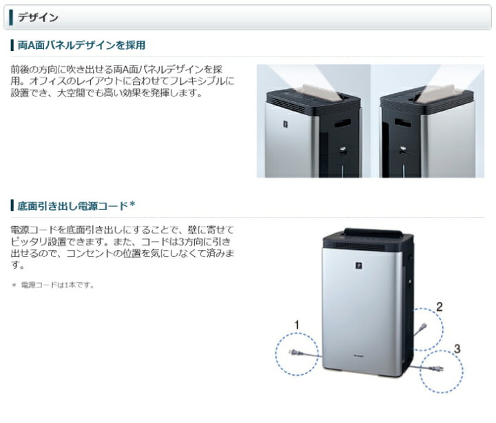 楽天市場】シャープ 床置き型プラズマクラスター加湿空気清浄機 KI 