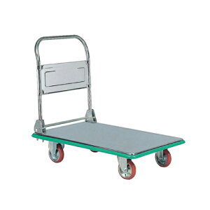 【車上渡し】(送料別途見積) ヨドノ ステンレス製フレッシュカー 折り畳み式 (完成品) SUS301A 車体寸法:915×615mm 商品重量:26kg | YODONO 最大積載量 300kg 台車 荷車 キャリーカート 運搬台車 オフィ