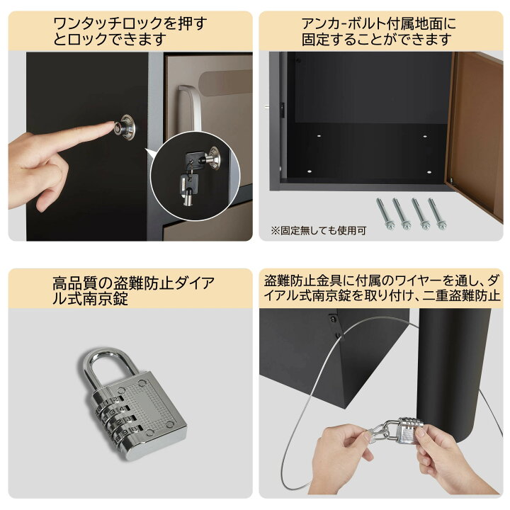 楽天市場】(組立完成品) TOOLS LIFE 宅配ボックス（中）THBOX-1-1 
