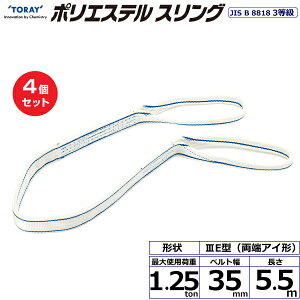 y܂Ƃߔz4Zbg C^[iVi |GXeXO PET3E [AC` 1.25ton 35mm 5.5m (40797)| gbN ݋ XOxg ג݂xg [v ^ ʊ| ז 