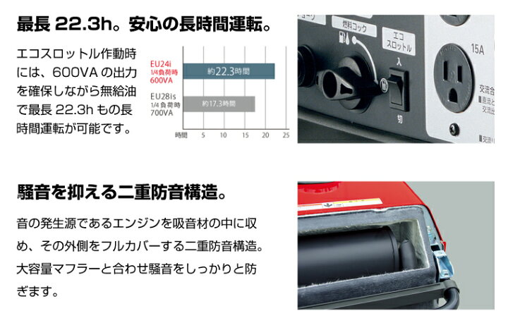 楽天市場】【車上渡し】ホンダ HONDA 正弦波 インバーター発電機 (定格 
