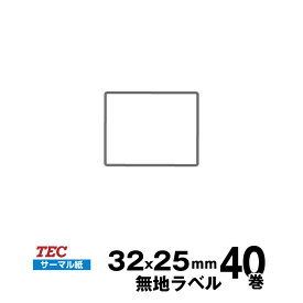 TEC(テック)純正 KP-20/KP-30 標準ラベル 10019041666 サーマル紙 サイズ 幅32mm×送り25mm 入り数 40巻 1000 枚/巻 | 事務用品 事務 オフィス用品 業務用 業務用品 店舗 ラベル リフィル ラベルプリンター ラベルプリンタ |