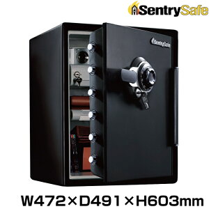 【設置見積必要商品】ダイヤル式 耐火・防水金庫 セントリー sentry JFW205DG 重量56kg 耐火時間1時間 /ダイヤル+鍵(シリンダーキー)タイプ | 金庫 小型 おしゃれ 小型金庫 事務用品 トップジャパン 貴重品 業務用 家庭用 耐火 セキュリティ セーフティー 防犯 盗難防止|