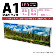 薄型高輝度LEDポスターパネル (A1約半分サイズ) 屋内用 LB-TPTH | シルバー 光るポスターフレーム 電飾看…