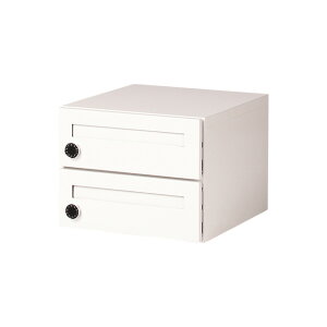 宅配ボックス 集合住宅向け【車上渡し】(組立完成品) SDS エス・ディ・エス TK74-IW-R-A ポストユニット アイボリーホワイト 右開き (梱包重量/箱数:17.5kg×1箱)|おしゃれ 宅配box 2段式 マンショ