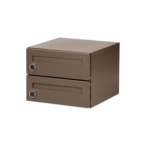 宅配ボックス 集合住宅向け【車上渡し】(組立完成品) SDS エス・ディ・エス TK74-WB-R-A ポストユニット ウォルナットブラウン 右開き (梱包重量/箱数:17.5kg×1箱) | おしゃれ 宅配box 2段式 マンシ