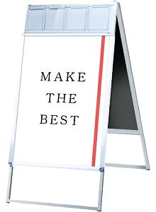 常盤精工 ポスタースタンド ポスターグリップスタンド看板パンフレットケース付(屋内用) B2両面シルバー PGSKP-B2RS | 日本製 ポスターパネル ポスターフレーム 広告ボード 店舗看板 案内掲示