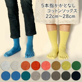 【日本製】5本指 かかとなし コットン ソックス 22cm～28cm / 靴下 無地 シンプル カラー　ゆったり 重ね履きにも ルームソックスにも　ホールガーメント　無縫製 サスティナブル　エアリフト