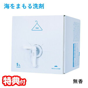 【選ぶ景品付】 海をまもる洗剤 洗濯用 5L ボックス 無香 海を守る洗剤 5000ml 無香料 すすぎ1回 時短 柔軟剤不要 エコ 油汚れ 洗浄 ランドリー洗剤 赤ちゃん 肌にやさしい せんたく用 洗濯洗剤