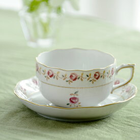 【P15倍★21周年記念感謝祭限定11/14 20:00-12/1 9:59】 ヘレンド (HEREND) RGS ローズガーランド ティーカップ＆ソーサー 724