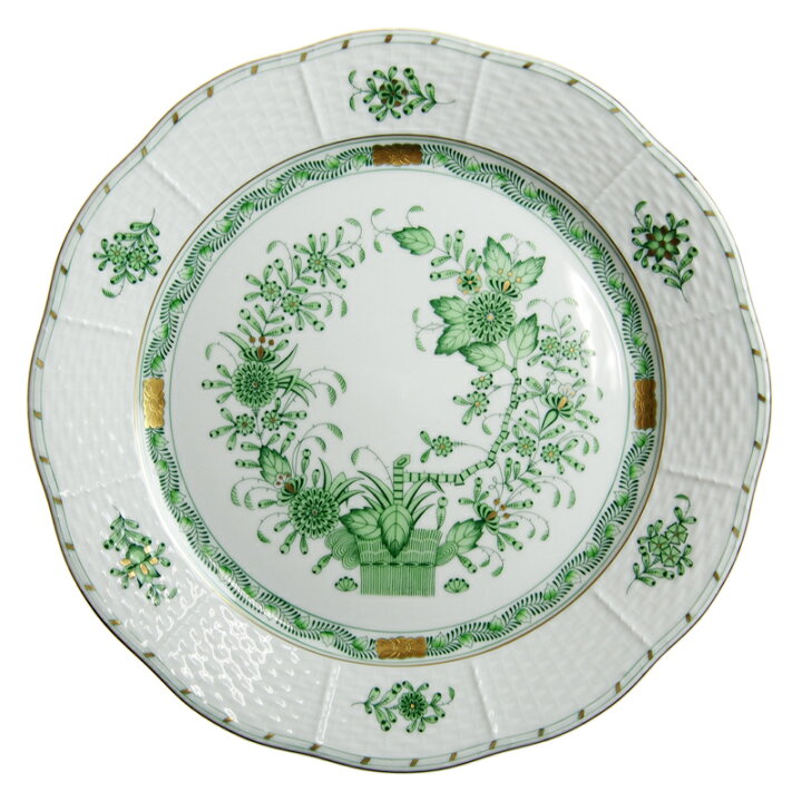 楽天市場】ヘレンド (HEREND) FV インドの華グリーン プレート 25cm  