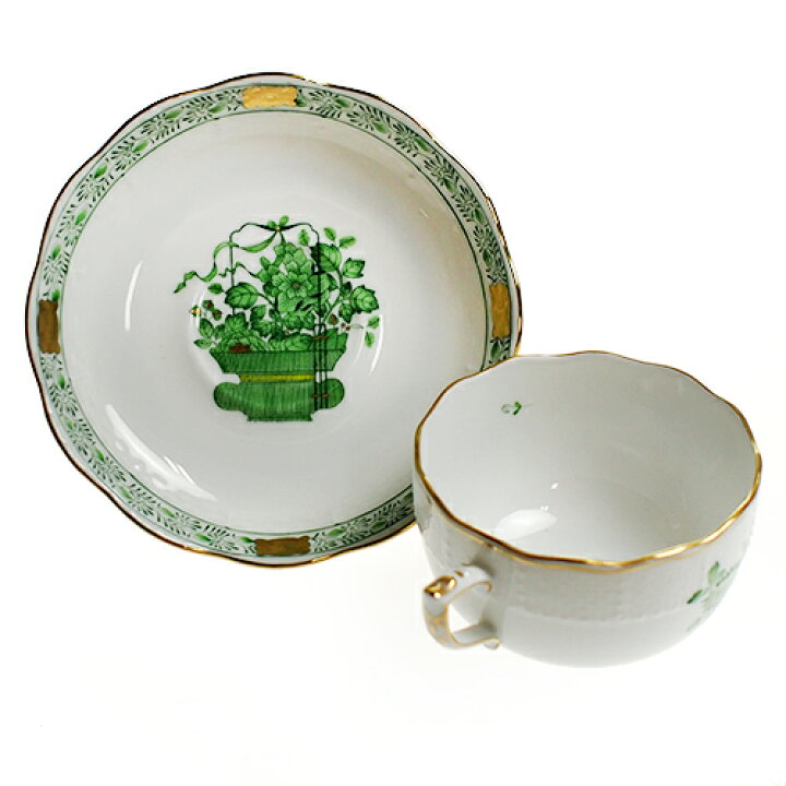 楽天市場】ヘレンド (HEREND) 清の花籠 CN ティーカップ＆ソーサー 724 