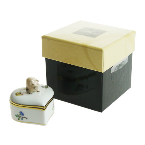 ヘレンド(HEREND)VAヴィクトリアプレーンハートボックスブタ6111-72