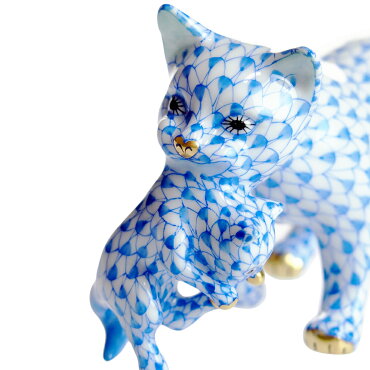 ヘレンド(HEREND)人形VHB子猫をくわえた猫05551
