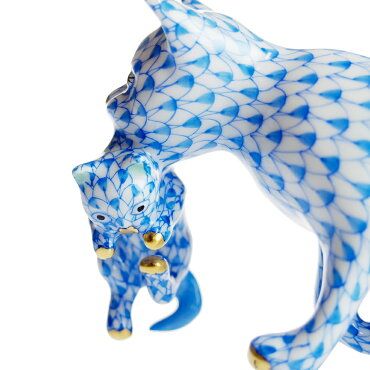 ヘレンド(HEREND)人形VHB子猫をくわえた猫05551