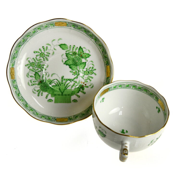 楽天市場】ヘレンド (HEREND) FV インドの華グリーン ティーカップ 