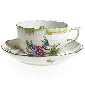 【P15倍★21周年記念感謝祭限定11/14 20:00-12/1 9:59】 ヘレンド (HEREND) VBO ヴィクトリアブーケ ティーカップ＆ソーサー 724