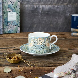 【P15倍★21周年記念感謝祭限定11/14 20:00-12/1 9:59】 スポード (Spode) ウィリアムモリス ティーカップ&ソーサー ストロベリーシーフ 280ml