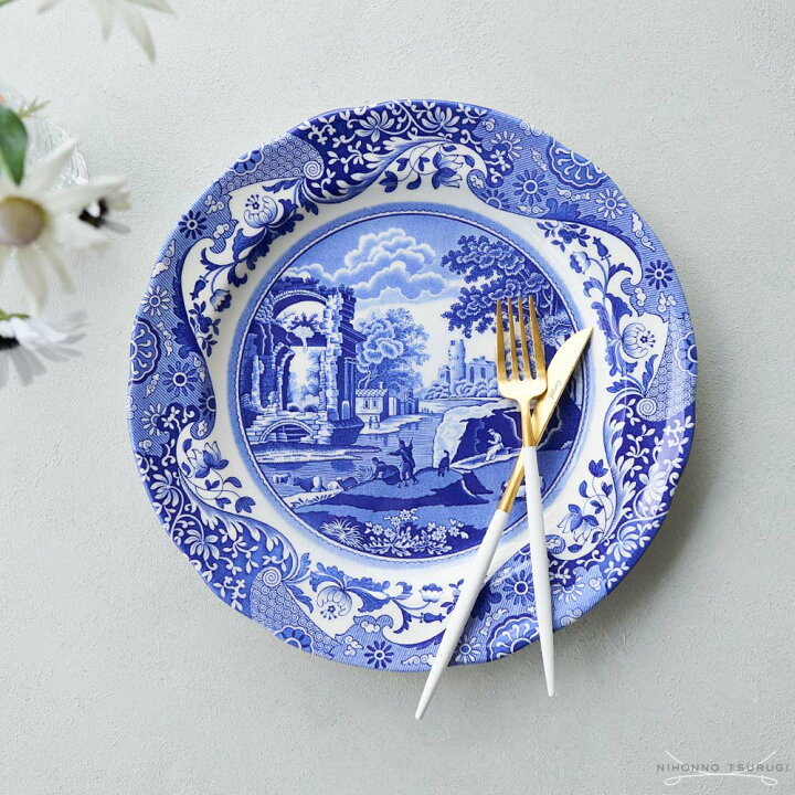 楽天市場】スポード (Spode) ブルーイタリアン プレート 27cm : 輸入  