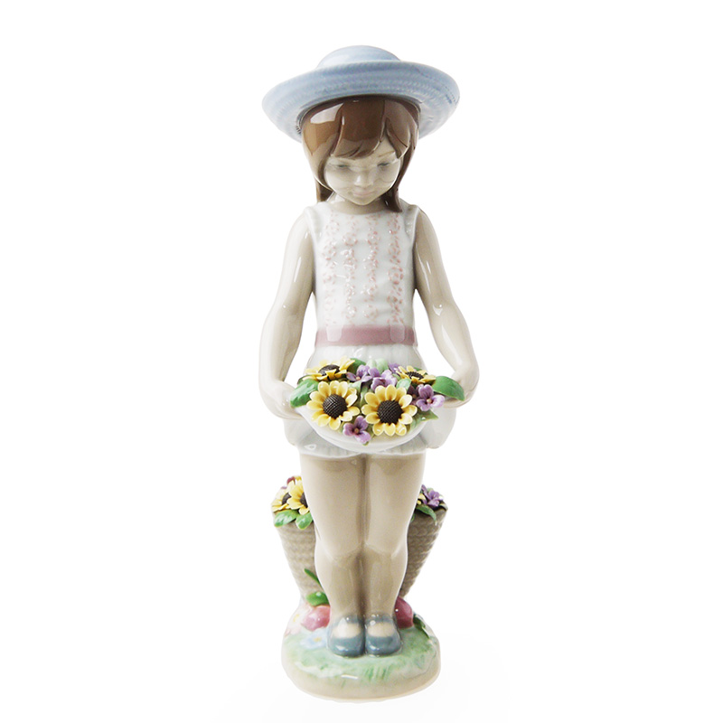 リヤドロ (LLADRO) 人形 スカートに花いっぱい 8674 | 輸入ブランド洋食器専門店２本の剣