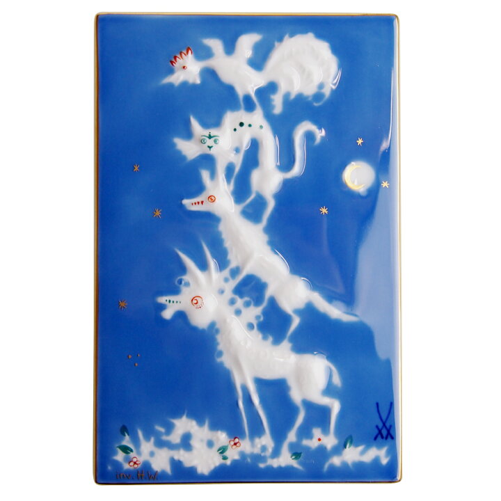 楽天市場】マイセン (Meissen) 陶画 青のメルヘン ブレーメン 93005 