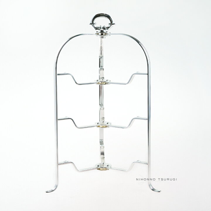 楽天市場】早川シルバー ストライプ ティースタンド 3段 16cm C19-60 