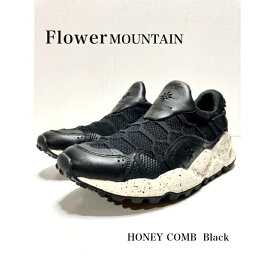 FlowerMOUNTAIN～フラワーマウンテン～HONEY COMB~ハニカム~FM31001 Blackスリッポン　メッシュ　通気性　黒　ブラック　メンズ　レディース