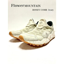 FlowerMOUNTAIN～フラワーマウンテン～HONEY COMB~ハニカム~FM31031 Ivoryスリッポン　通気性　メッシュ　アイボリー　メンズ　レディース　アウトドア　タウンスニーカー