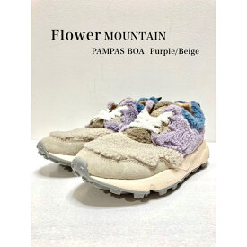 FlowerMOUNTAIN～フラワーマウンテン～PAMPAS BOA～パンパスボア～FM57-1-016 Purple/Beigeパープル　ベージュ　ボア　レディース　タウンスニーカー　軽量　モコモコ　かわいい