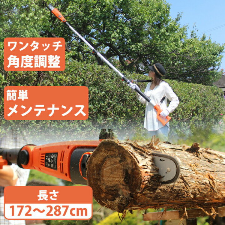 楽天市場】YARD FORCE 高枝切り電動チェーンソー3 プラス JPYFEPS0725 