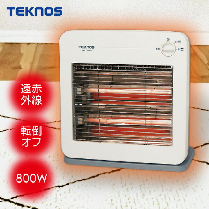 楽天市場】テクノス 石英管搭載 電気ストーブ ES-K730(W) ホワイト 