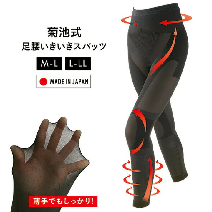 楽天市場】菊池式 足腰いきいきスパッツ 日本製 スパッツ サポーター  