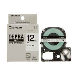 KING JIM �L���O�W�� �e�v���v�� �e�[�v �J�[�g���b�W SS12K �����x���E�������E12mm�� �L���O�W�� �e�v����p�J�[�g���b�W �e�v��PRO �e�[�v ���n�ɍ� �e�v��PRO �����J�[�g���b�W �ւ��e�[�v �e