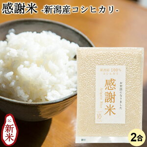 【令和7年産★新米】感謝米 2合 300g |米 2合 コシヒカリ お米 コシヒカリ新潟 こしひかり 白米 ギフト 新潟産コシヒカリ 真空パック 内祝い お返し 贈答品 贈り物 プレゼント 賞品 景品 お礼