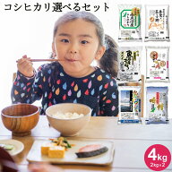 いなほんぽのコシヒカリ選べるセット 4kg(2kg×2) ｜米 2kg 送料無料 美味しい お米 2kg 無洗米 コシヒカ…