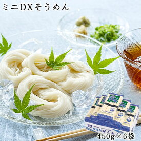 【ポイント2倍★6/11まで!!】良寛の里 ミニDXそうめん 450g(150g×3把)×6袋 送料無料 乾麺 箱入り まとめ買い ギフト 贈答品 内祝い そうめん 素麺 新潟 夏季限定 与板製麺所 SM15 お中元