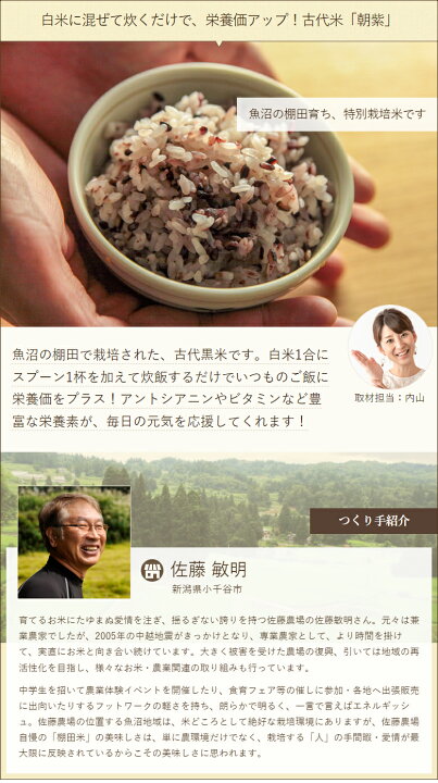 自然栽培 朝紫 米 自然栽培古代もち米 紫黒米 朝紫 500g もち玄米 古代米 無農薬 無肥料 楽縁マーケット Yahoo 店 - 通販 - Yahoo ショッピング