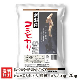 【令和5年度米】新潟産 コシヒカリ 精米「5kg」or「10kg」or「20kg」 新潟ケンベイ【新潟産こしひかり】【お土産/手土産/プレゼント/ギフトに！贈り物】【送料無料】 お歳暮