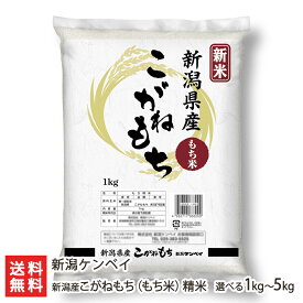 【令和5年度米】新潟産こがねもち 「1kg」or「5kg」 新潟ケンベイ【コガネモチ/もち米】【お土産/手土産/プレゼント/ギフトに！贈り物】【送料無料】 お歳暮
