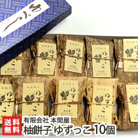 越後柚餅子 蒸し柚餅子（ゆべし）ゆずっこ 10個入り 本間屋【ゆべし/生ゆず使用/老舗が作る和菓子】【お土産/手土産/プレゼント/ギフトに！贈り物】【送料無料】 父の日 お中元