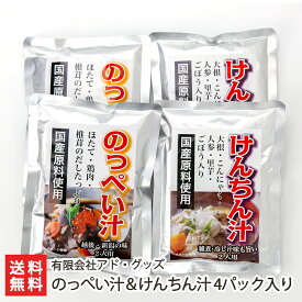 のっぺい汁＆けんちん汁 4パック入り 有限会社アド・グッズ 生産者直送 送料無料【新潟直送計画 郷土料理 レトルト食品 お惣菜 のっぺ】